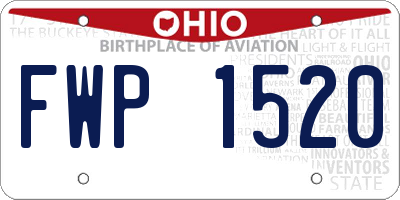 OH license plate FWP1520
