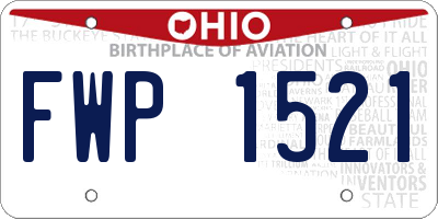 OH license plate FWP1521