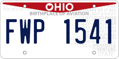 OH license plate FWP1541