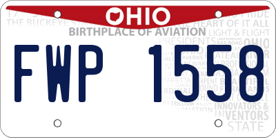 OH license plate FWP1558