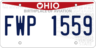 OH license plate FWP1559