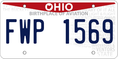 OH license plate FWP1569