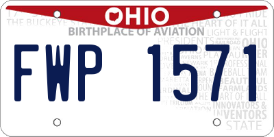 OH license plate FWP1571