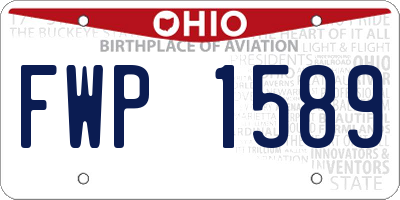 OH license plate FWP1589