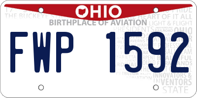 OH license plate FWP1592