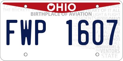 OH license plate FWP1607