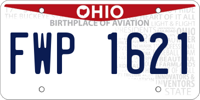 OH license plate FWP1621