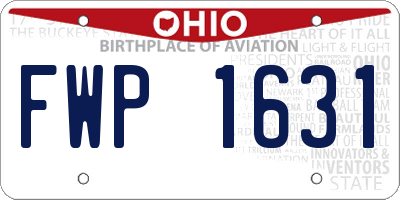 OH license plate FWP1631