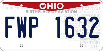 OH license plate FWP1632