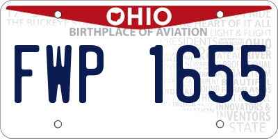 OH license plate FWP1655
