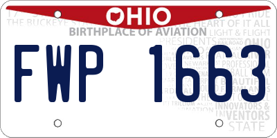 OH license plate FWP1663