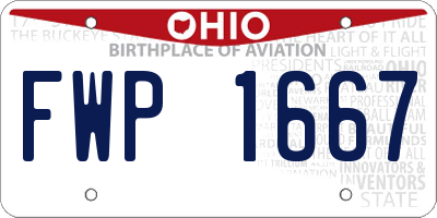 OH license plate FWP1667