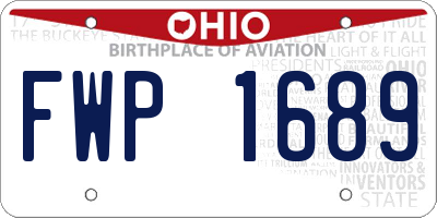 OH license plate FWP1689