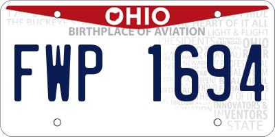 OH license plate FWP1694