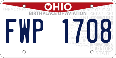 OH license plate FWP1708