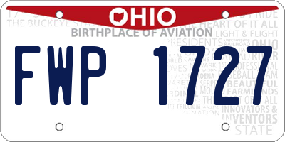 OH license plate FWP1727