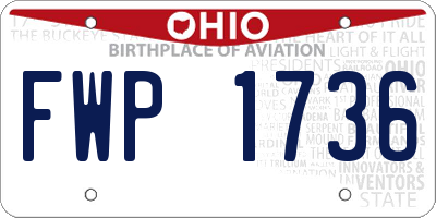 OH license plate FWP1736