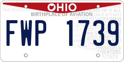 OH license plate FWP1739