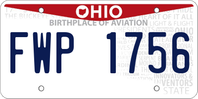 OH license plate FWP1756