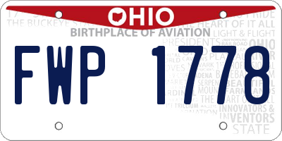 OH license plate FWP1778