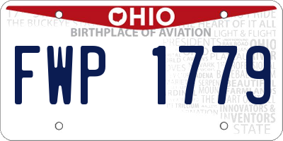 OH license plate FWP1779