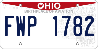 OH license plate FWP1782