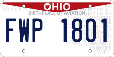 OH license plate FWP1801