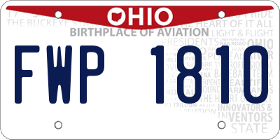 OH license plate FWP1810