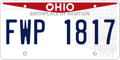 OH license plate FWP1817