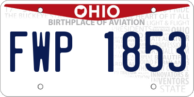 OH license plate FWP1853