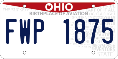 OH license plate FWP1875