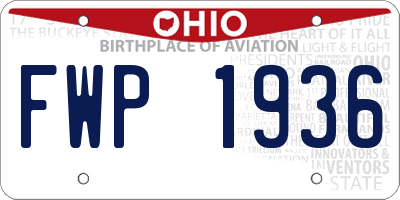 OH license plate FWP1936