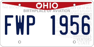 OH license plate FWP1956
