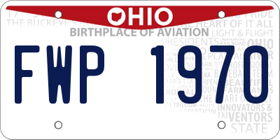 OH license plate FWP1970