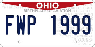 OH license plate FWP1999