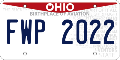 OH license plate FWP2022