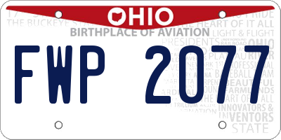 OH license plate FWP2077