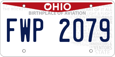 OH license plate FWP2079