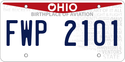OH license plate FWP2101
