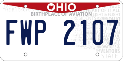 OH license plate FWP2107