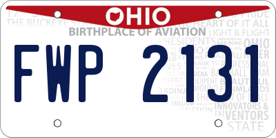 OH license plate FWP2131
