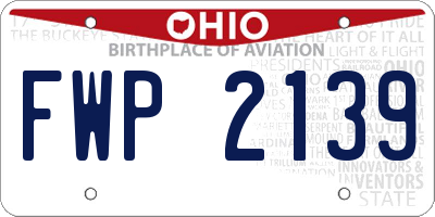 OH license plate FWP2139