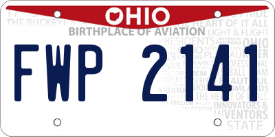 OH license plate FWP2141