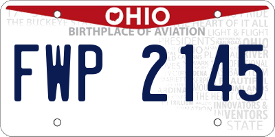 OH license plate FWP2145