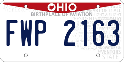 OH license plate FWP2163