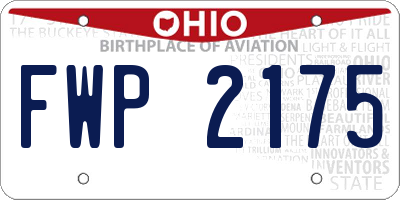 OH license plate FWP2175