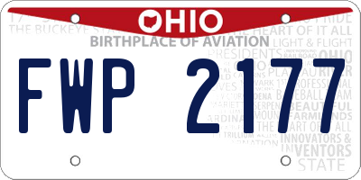 OH license plate FWP2177