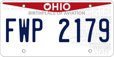 OH license plate FWP2179