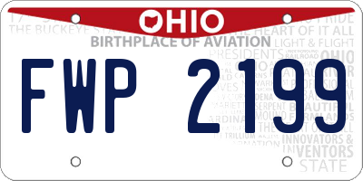 OH license plate FWP2199