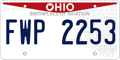 OH license plate FWP2253